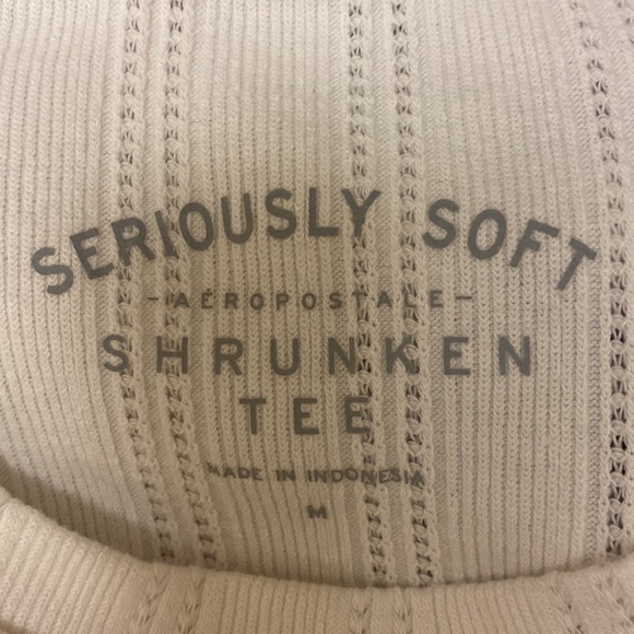 Aeropostale short sleeve tee sz M white EUC - Picture 3 of 3